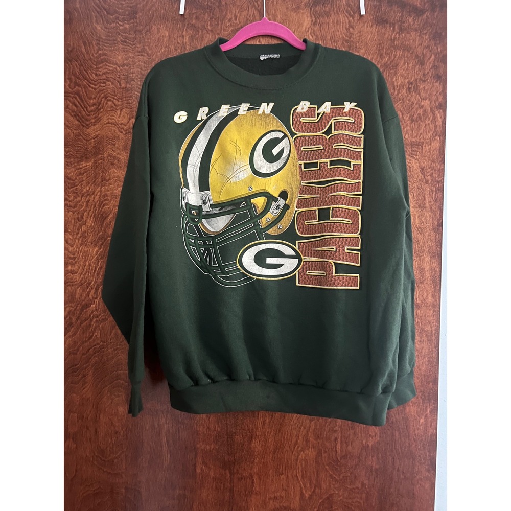 Vintage Green Bay Packers Sweatshirt Mens XL Green Good Graphic Crewneck NFL